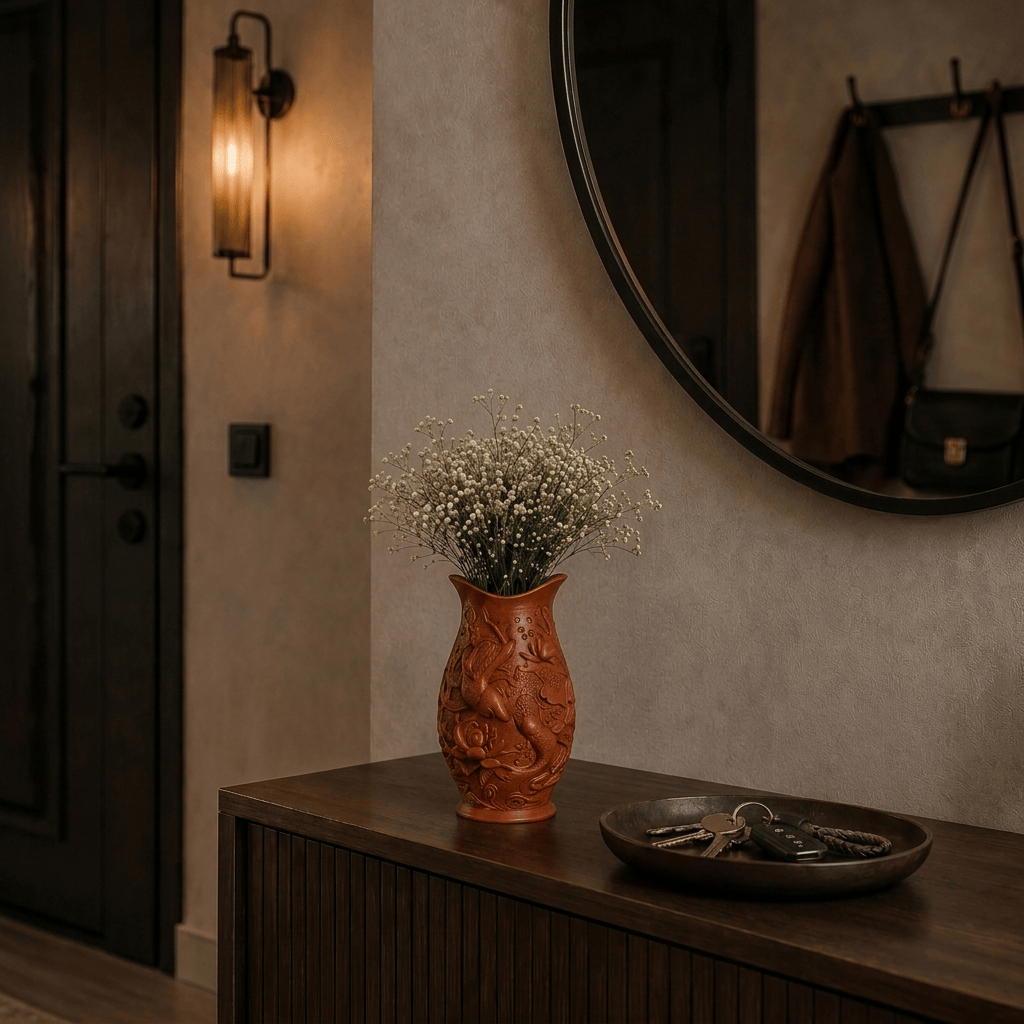 Lotus koi (Balık) dekoratif vazo - Görsel 6