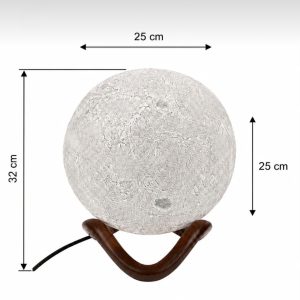 Dolunay Zikzak Masa Lambası 25 cm